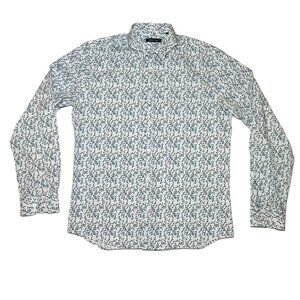 Jonny Wolf Men's Multicolor Cotton Button Down Long Sleeve Shirt US Size M, EUC